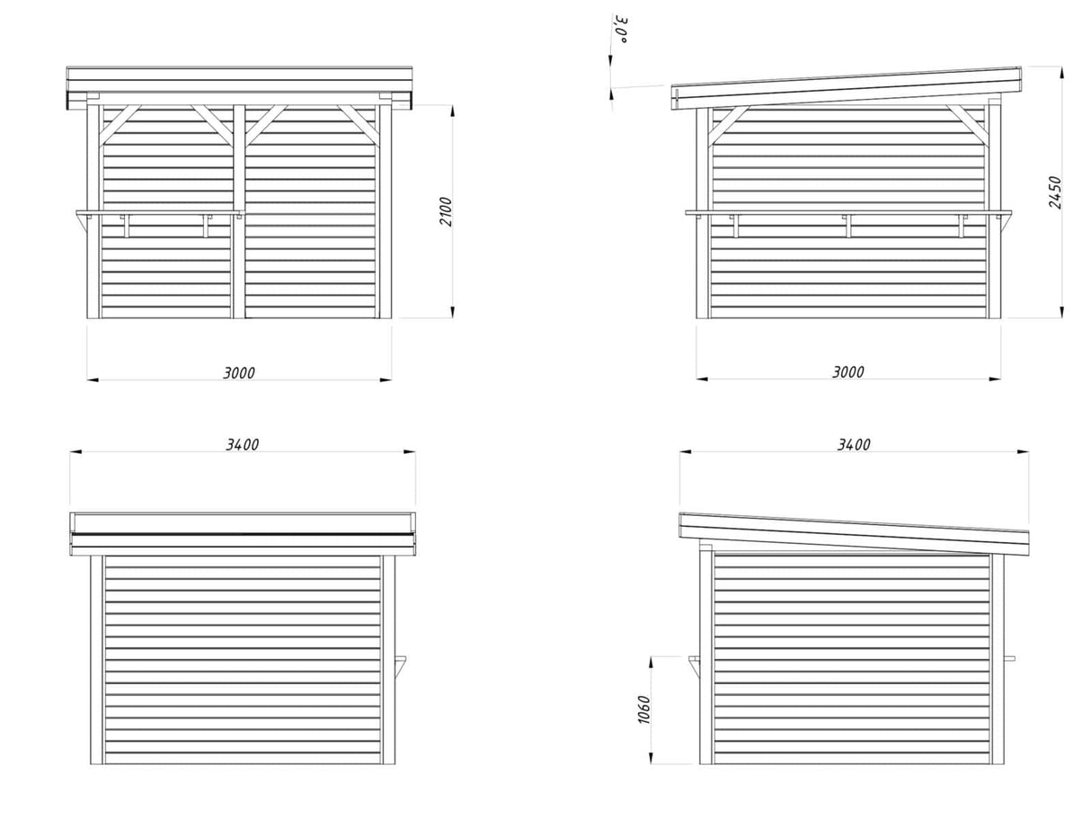 Lenna 303 (3x3m | 8.3m2) - Palmako UK