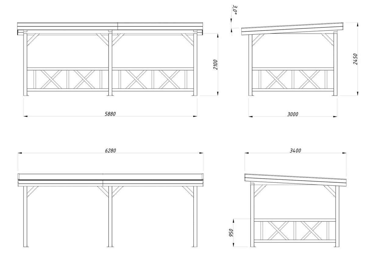 Lenna 307 (5.9x3m | 16.6m2) - Palmako UK