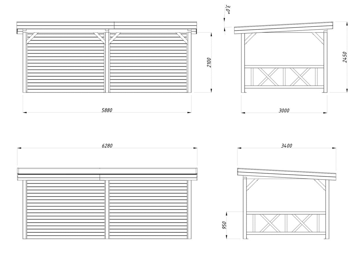 Lenna 308 (5.9x3m | 16.6m2) - Palmako UK