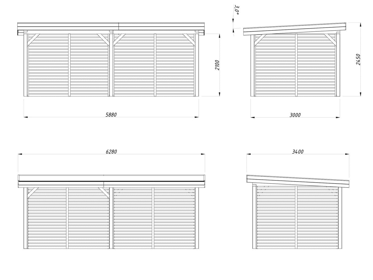 Lenna 309 (5.9x3m | 16.6m2) - Palmako UK