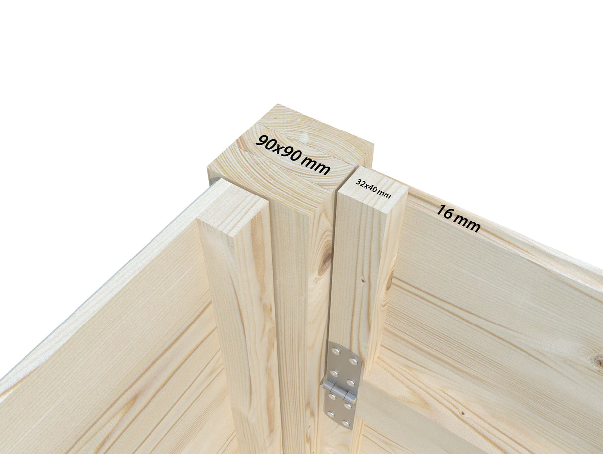 Marian (3x2,3m | 6,2m2 | 16mm) Portable Timber Stall / Pop-Up Wooden Kiosk - Palmako UK