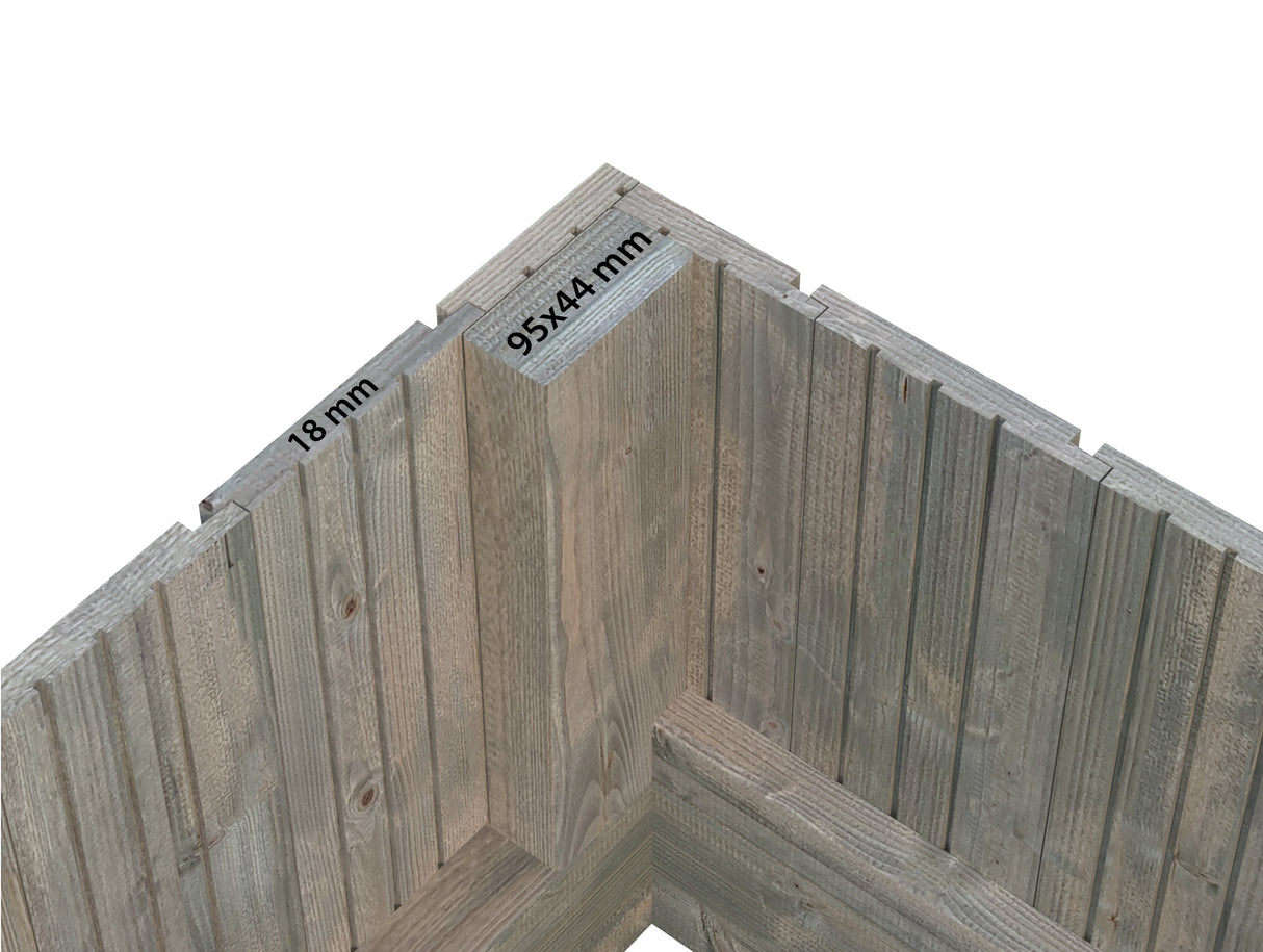 Emilia (2.4x1.9m | 4.0m2 | 18mm) Addon Shed for Emilia Greenhouses - Palmako UK