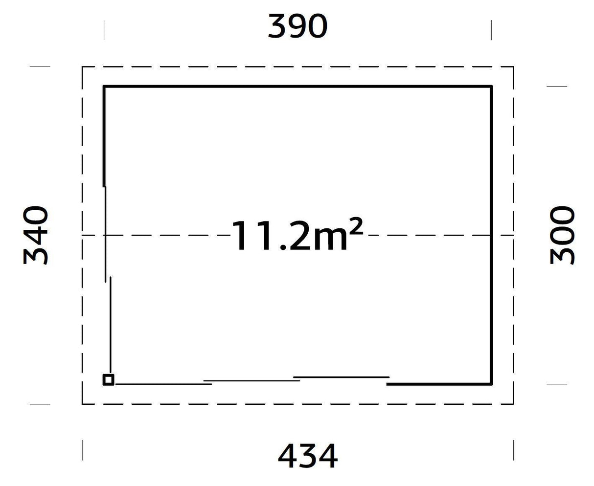 Amanda S (3,9x3m | 11,2m2 | 44mm) Modern Corner Summer House With Sliding Doors (Double Glazing Available) - Palmako UK