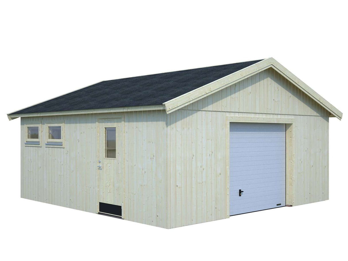 Andre M (5.6x5.8m | 28.5m2) Large Timber Garage with Sectional Door - Palmako UK