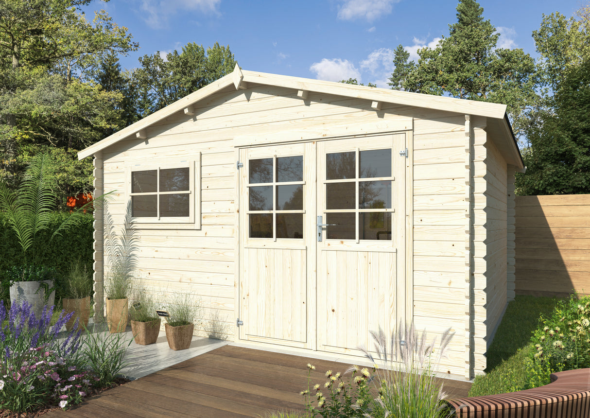 Luca (4,1x3,8m | 13,6m2 | 28mm) Log Shed - Palmako UK