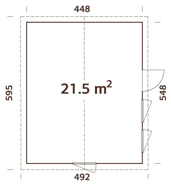 Charlotte (4.5x5.5m | 21.5m2) Large Modern Garden Room - Palmako UK