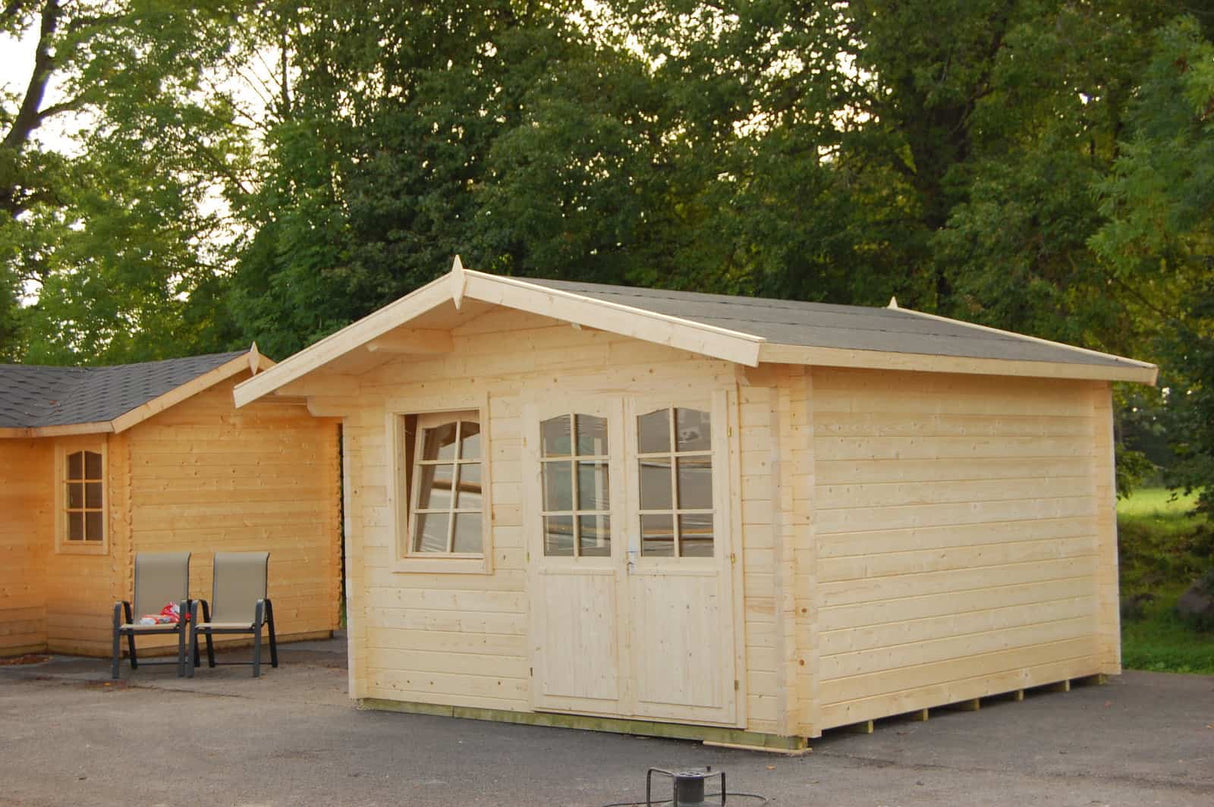 Alaska 1 (3,8x3,8m | 12m2 | 70mm) Log Cabin - Palmako UK