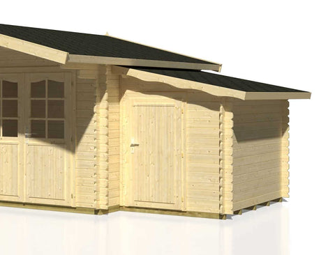Add-on Storage Room (2.15x1.5m | 3.1m2 | 28mm) Log Cabin Extension Unit - Palmako UK