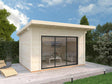 Grace (4x3m | 11.2m2 | 56mm) Year-Round Glue-Laminated Garden Room with Double Glazed Sliding Doors - Palmako UK