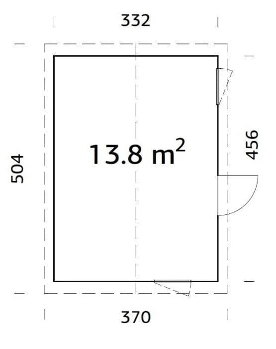 Hedwig (3.3x4.5m | 13.8m2) Modern Nordic Garden Room - Palmako UK
