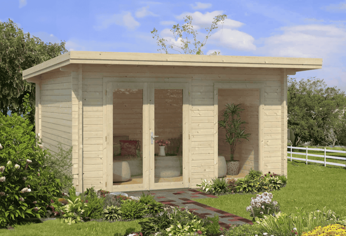 Heidi S (4.1x3m | 11.7m2 | 44mm) Modern Light Garden Room - Palmako UK