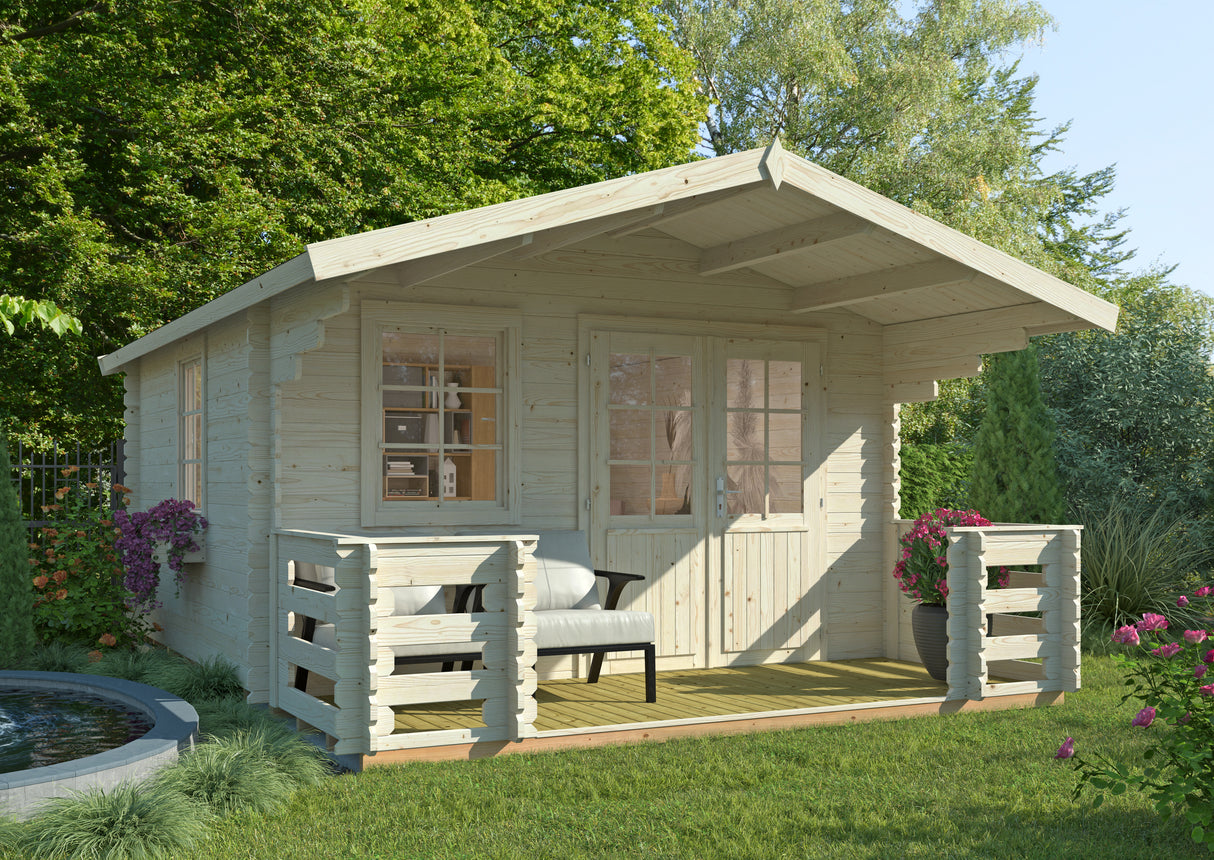 Kristjan (3,8x3,8m | 12,6m2 | 28mm) Log Cabin - Palmako UK