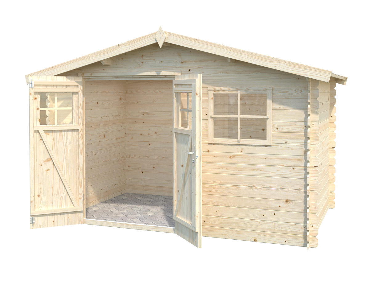 Latina (3,2x2,05m | 5,6m2 | 19mm) Log Shed - Palmako UK