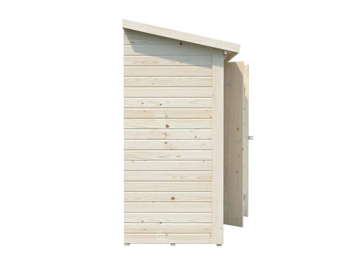 Leif XS (2.3x1m | 2.2m2) Add-on Garden Side Shed - Palmako UK