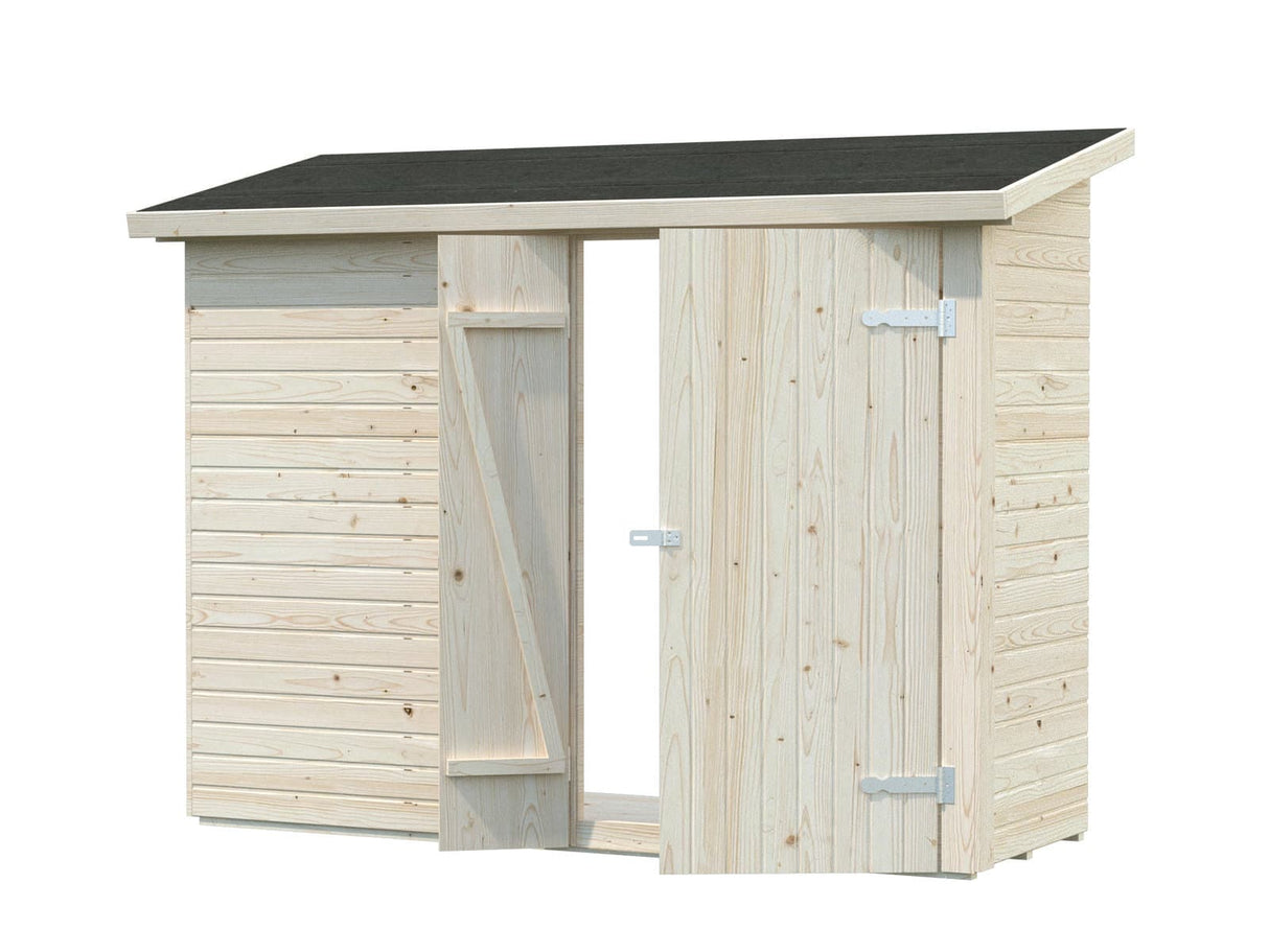 Leif XS (2.3x1m | 2.2m2) Add-on Garden Side Shed - Palmako UK