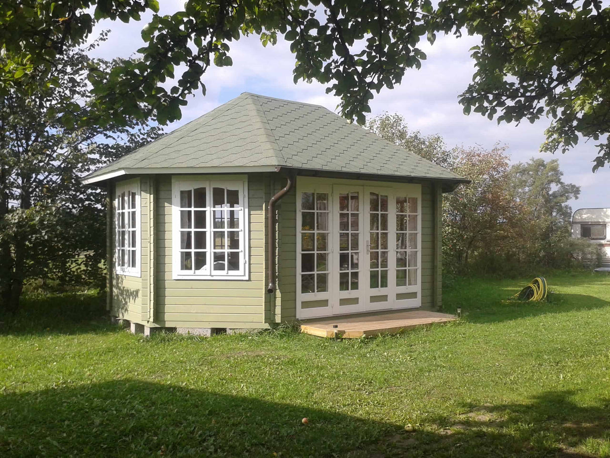 Hanna (5.7x4.2m | 20.3m2 | 44mm) Large Glazed Garden Gazebo - Palmako UK
