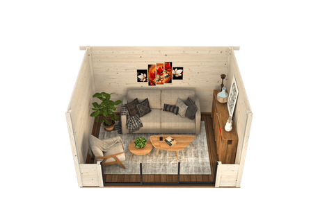 Lydia M (4x3m | 10.8m2 | 28mm) Summer House with Sliding Doors - Palmako UK