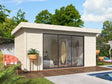 Lydia L (4.5x3.5m | 14.4m2 | 28mm) Summer House with Sliding Doors - Palmako UK