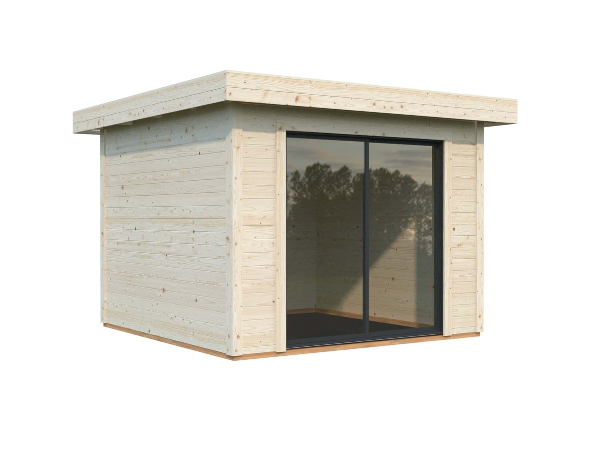 Lydia S (3x3m | 8m2 | 28mm) Compact Sliding Door Summer House with Endless possibilities - Guest Room, Home Gym or Summer Office - Palmako UK
