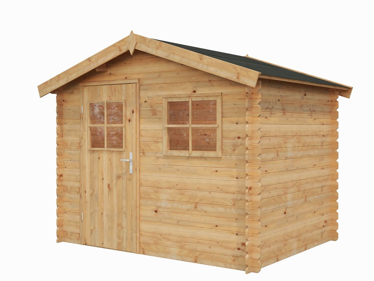 Makro 19-1 (2,6x2m | 4,3m2 | 19mm) Pressure Treated Log Shed - Palmako UK
