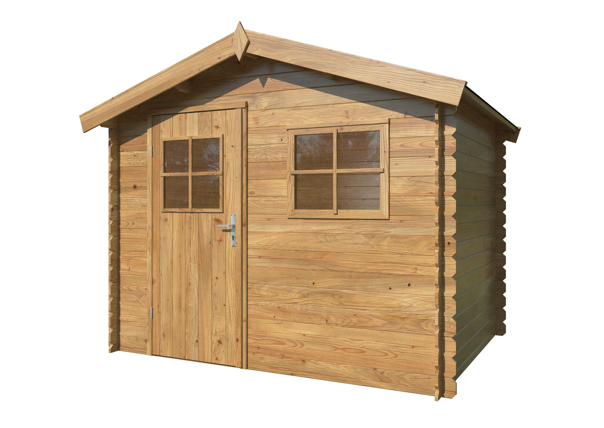 Makro 19-1 (2,6x2m | 4,3m2 | 19mm) Pressure Treated Log Shed - Palmako UK