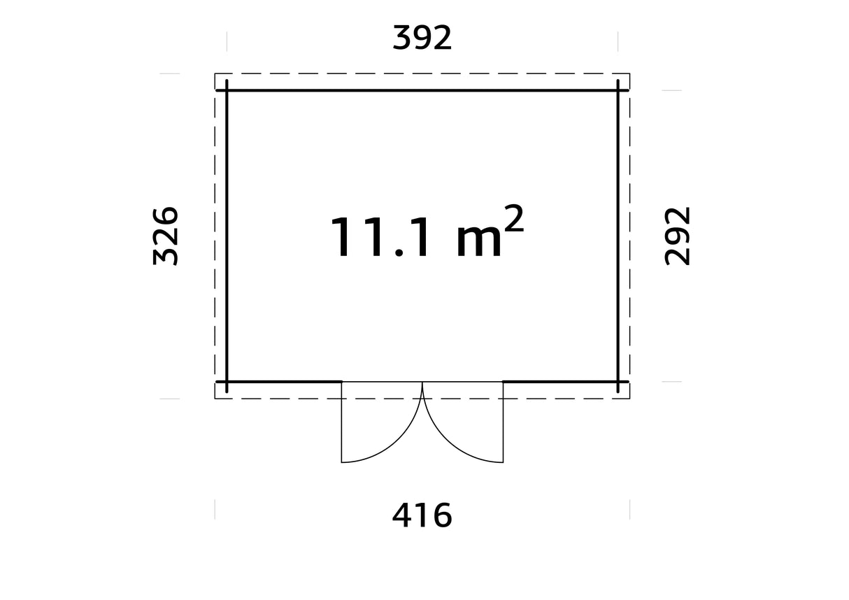 Malta (3,12x3,12m | 11,1m2 | 28mm) Log Shed - Palmako UK