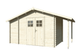 Meribel (2,6x2,3m | 6,6m2 | 19mm) Two-Room Log Shed With Canopy - Palmako UK