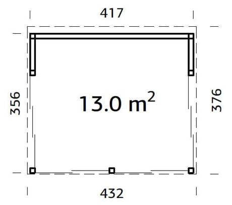 Nova S (4.2x3.6m | 13.0m2 | 18mm) Pavilion - Palmako UK