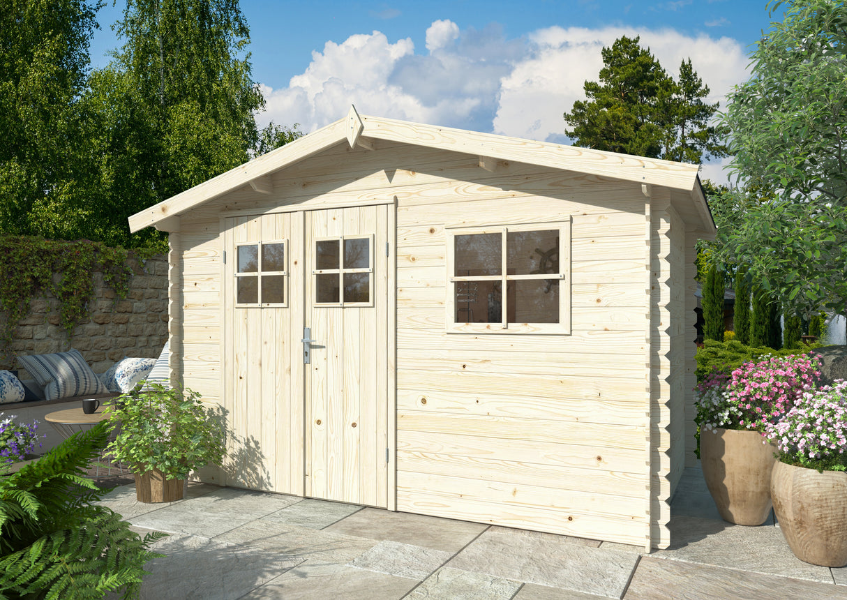 Latina (3,2x2,05m | 5,6m2 | 19mm) Log Shed - Palmako UK