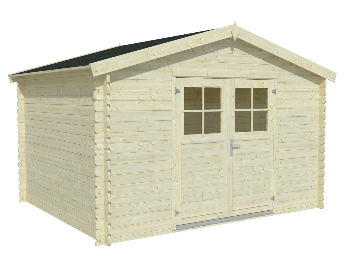 BELAIA 8,9m2 - 28 mm Log Shed - Palmako UK