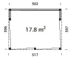 Nova M (5x4m | 17.8m2 | 18mm) Pavilion - Palmako UK