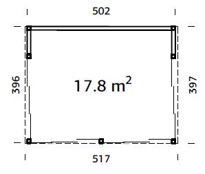 Nova M (5x4m | 17.8m2 | 18mm) Pavilion