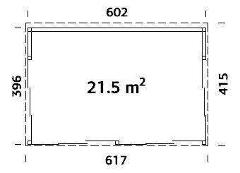 Nova L (6x4m | 21.5m2 | 18mm) Pavilion - Palmako UK