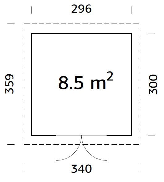 Volga (2,96x3m | 8,6m2 | 28mm) Log Shed - Palmako UK