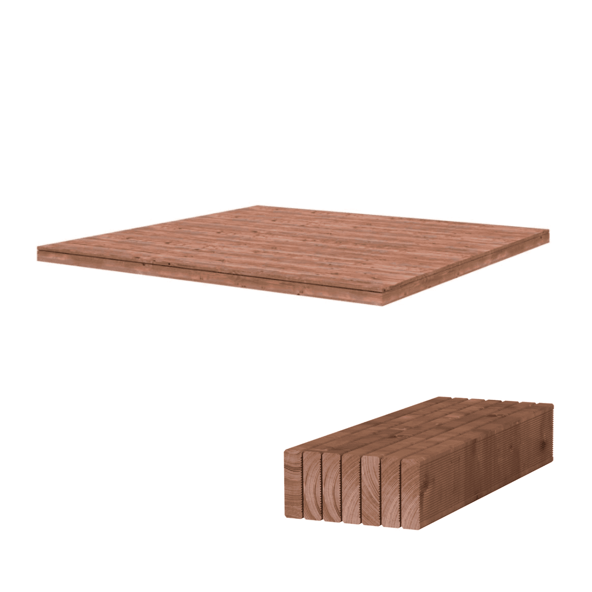 Floor Kit for Betty 9,0 m2, pressure treated, 28mm, 45x70mm (EAN:4743142057599, AX:LA28-3030) - Palmako UK
