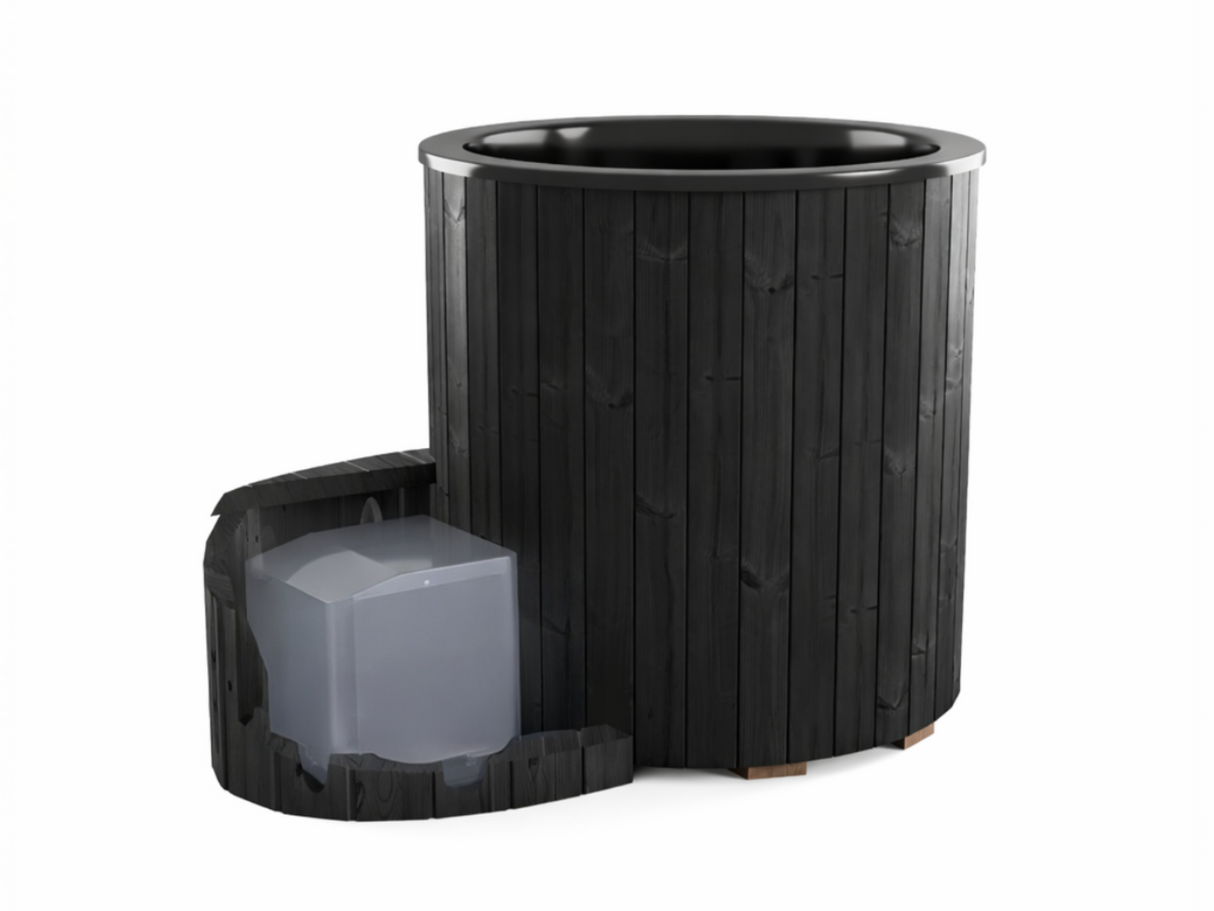 Isen Blackline (d100cm | 1-Person) Wooden Cold Plunge Ice bath (optional cooler)