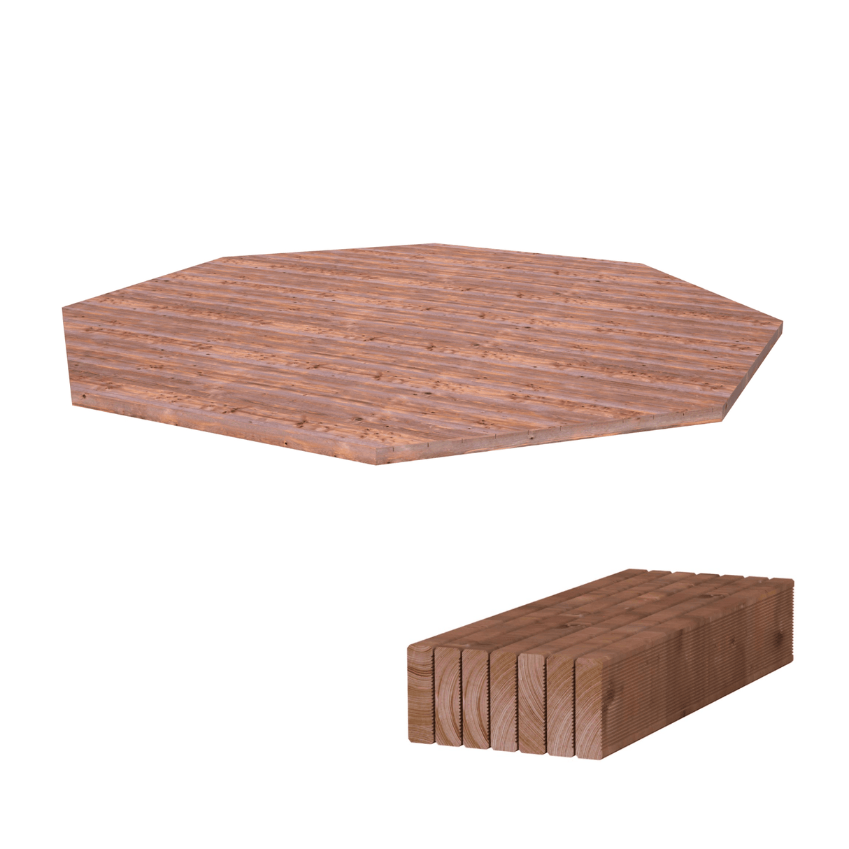Floor Kit for Betty 18,0 m2, pressure treated, 28mm, 45x70mm (EAN:4743142057612, AX:LA28-4646) - Palmako UK