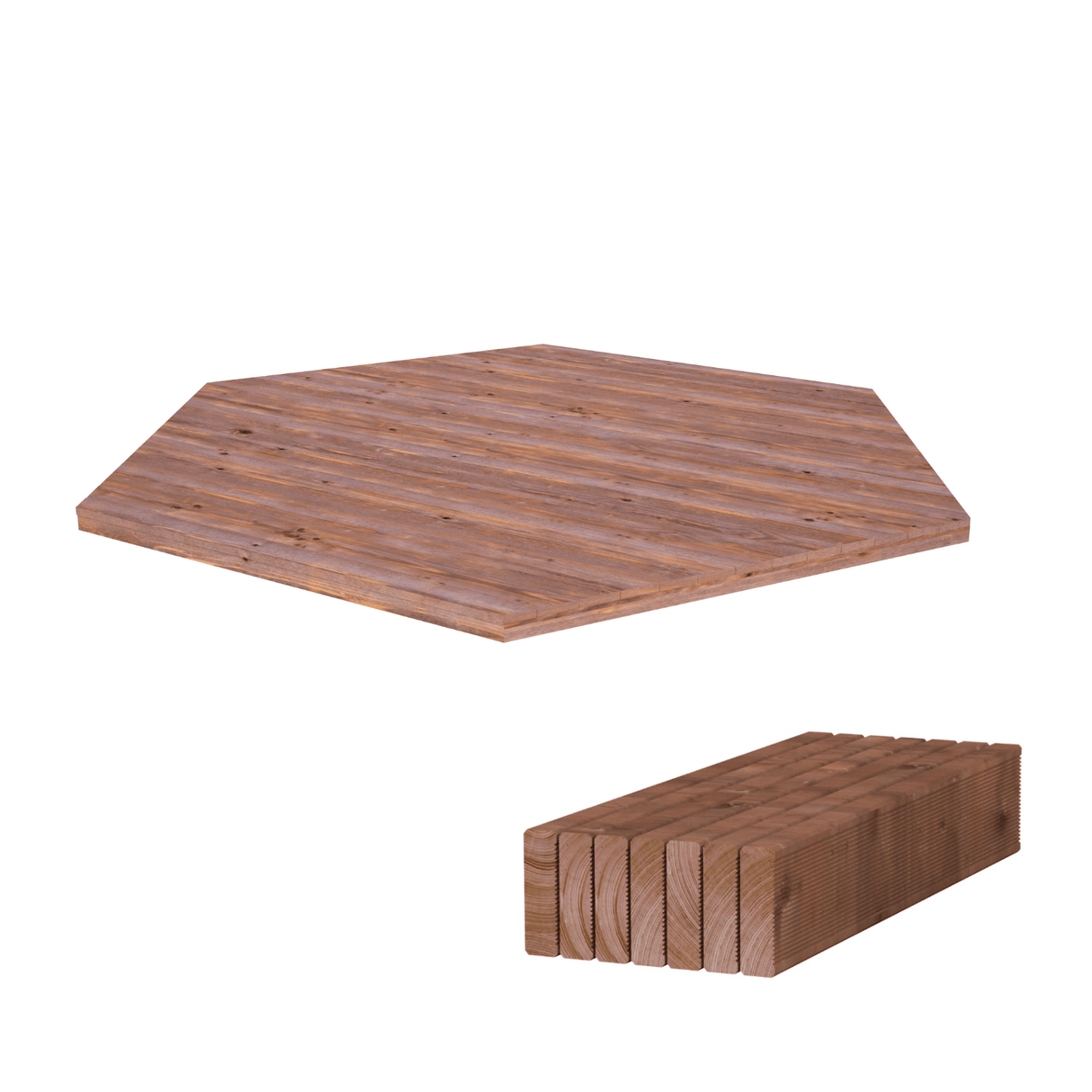 Floor Kit for Betty 9,9 m2, pressure treated, 28mm, 45x70mm (EAN:4743142057605, AX:LA28-3333) - Palmako UK