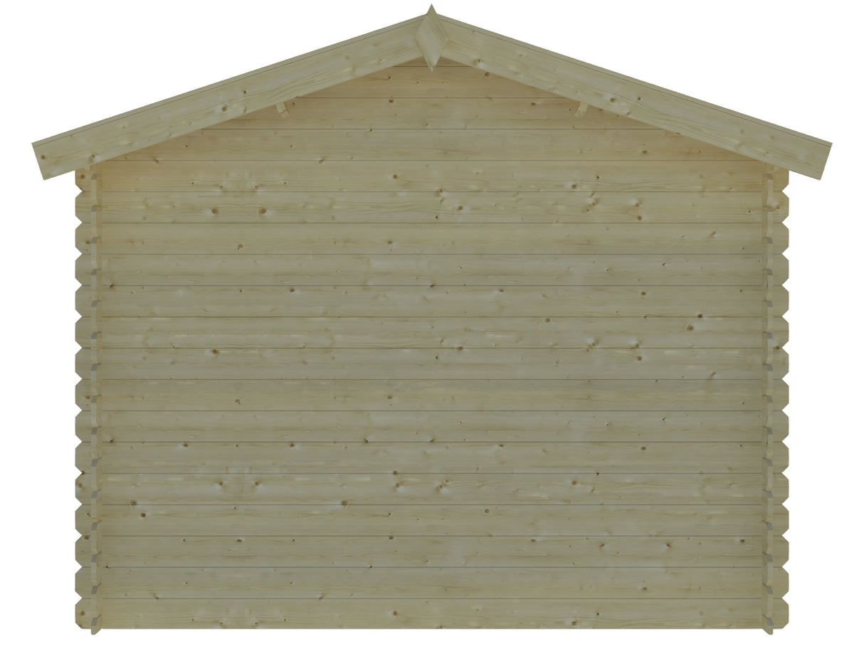 Makro (2,6x2,6m | 5,8m2 | 19mm) Log Shed - Palmako UK