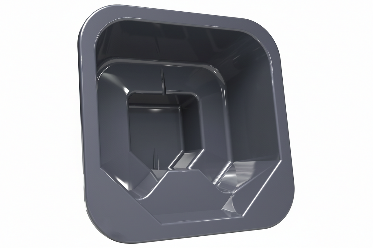 Elden (d200cm | 6-Person) Square Wood-Heated Outdoor Hot Tub with Integrated Woodburner, LED included