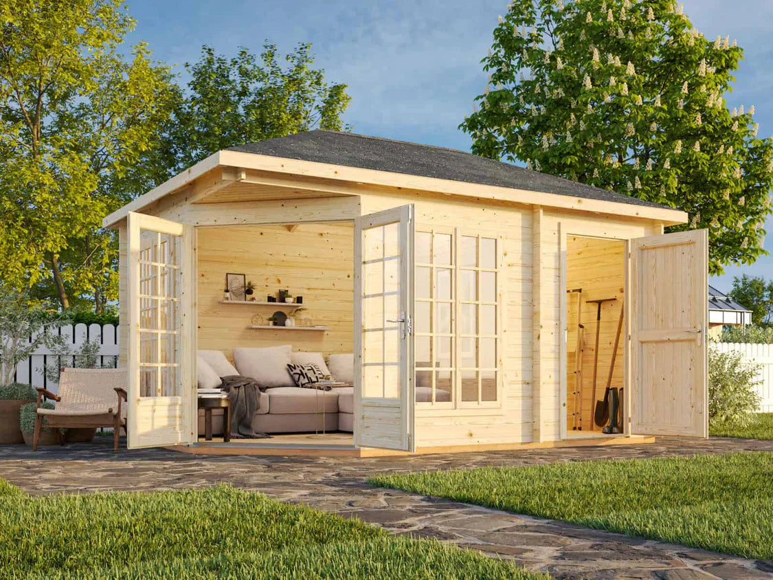 How to look after a summerhouse; preserve then stain or paint!