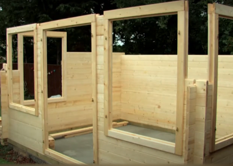 How to construct a timber garden summerhouse - Palmako Claudia clockhouse style cabin