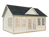 Claudia L (5.5x4m | 19.4m2 | 44mm) Clockhouse Log Cabin