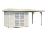 Lara S with Gazebo (2.5x4.9m | 6.0+5.9m2 | 28mm) Compact Modern Garden Room