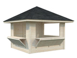 Bianca 106 (3x3m | 8.3m2) Kiosk With Three Hatches - Palmako UK