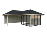 Bianca 212/512 (6x6m | 24.9m2) Glass Garden Room With Sliding Doors (Double Glazing Available) - Palmako UK