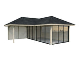 Bianca 214/514 (6x6m | 24.9m2) Glass Garden Room With Sliding Doors (Double Glazing Available) - Palmako UK
