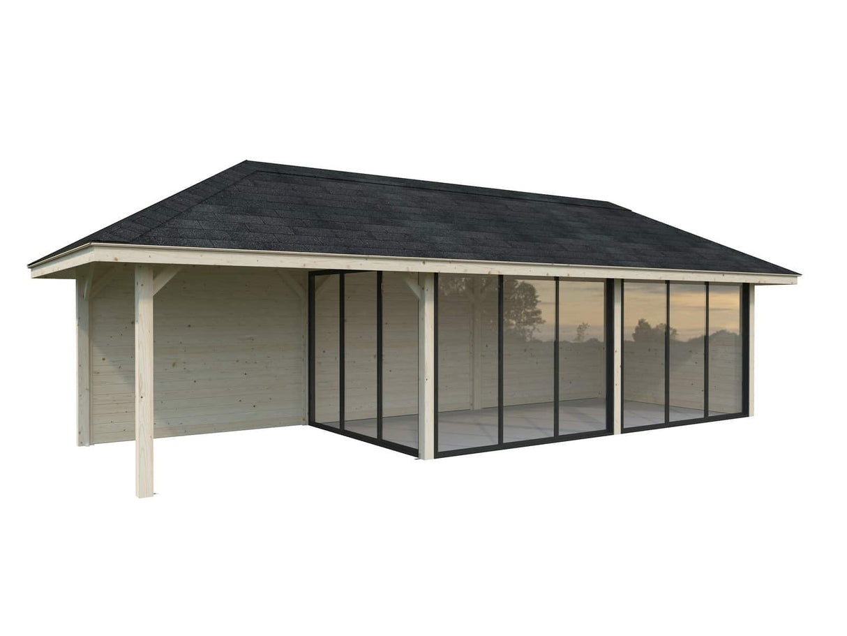 Bianca 217/517 (9x3m | 24.9m2) Glass Garden Room With Sliding Doors (Double Glazing Available)