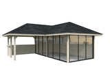 Bianca 223/523 (6x6m | 24.9m2) Glass Garden Room With Sliding Doors (Double Glazing Available) - Palmako UK