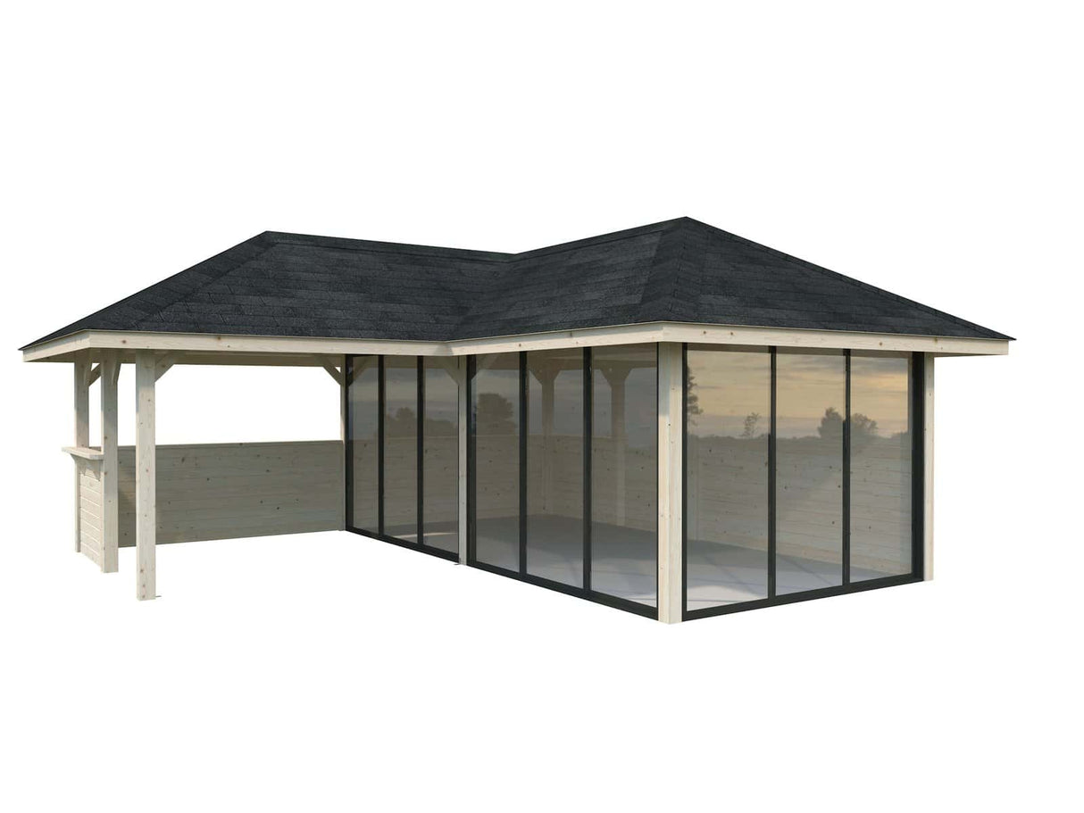 Bianca 223/523 (6x6m | 24.9m2) Glass Garden Room With Sliding Doors (Double Glazing Available)